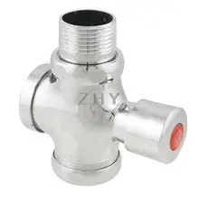 1,2" с наружной резьбой Серебряный тон Твердый латунный сливной клапан для туалета