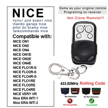 

NICE FLORS NICE FLO2RE Nice FLO2R-S garage door remote control key chain for barrier command garage gate control rolling code