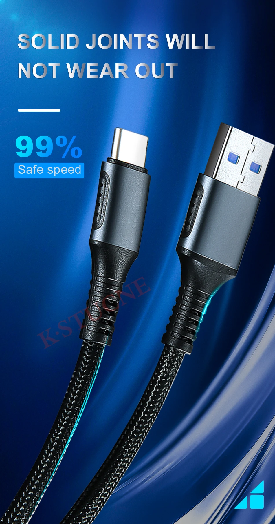 KSTUCNE 5A USB Type C Cable For Huawei Mate 20Pro P20 Lite Supercharge USB C Fast Charging Cable Type-C Cable For Huawei P30 Pro