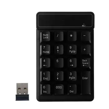 

2.4GHz Mini USB Wireless Numeric Keypad 19 Keys Number Pad Numpad Receiver for Windows XP/7/8 Laptop PC Computer Accessories