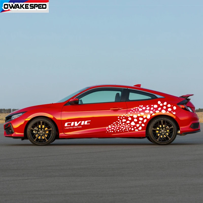 Autocollant Civic Type R Japan Par Decus - Style JDM, Vinyle Haute Qualité, 13 X 3 Cm, Résistant Aux UV (Rouge)