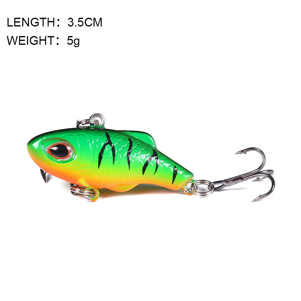 3.5cm Fishing Lure Sinking Mini Crankbait Vibration Artificial Hard Bait Winter Ice Fishing Wobbler Bass Fishing Tools Tackle