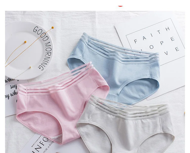 Мода 3 шт./компл. L-XXL однотонные Цвет Лидер продаж, нижнее белье Для женщин нижнее белье с низкой посадкой удобные хлопковые трусы для Для женщин трусики