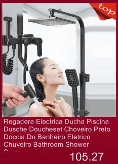 Черная Torneira Lavabo Dusch система Doccia Do Banheiro Painel Regadera электрическая Душевая система Ducha Chuveiro для ванной комнаты