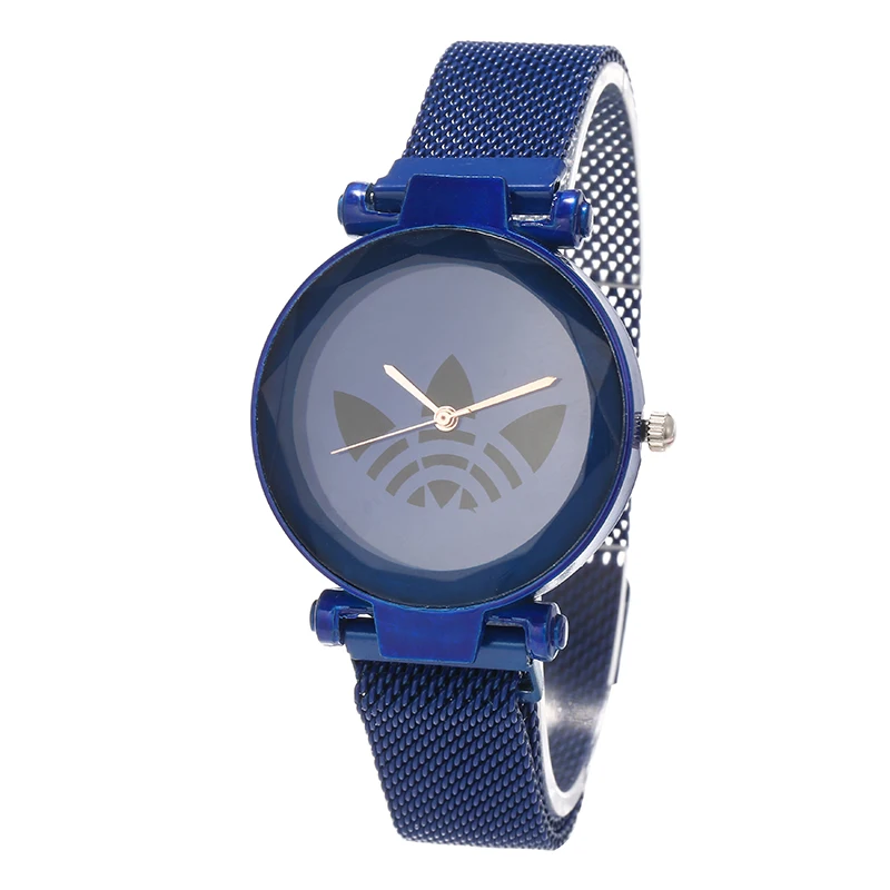 Reloj mujer люксовый бренд AD женские спортивные кварцевые часы женские модные повседневные часы Клевер часы магнит ремешок подарок для девочки Relogios - Цвет: Синий