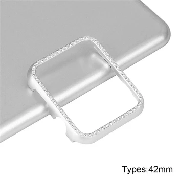 

Replacement Exquisite Watch Case Rhinestone Cover Shining Accessories Anti Impact Protective Aluminum Alloy For Iwatch 1/2/3