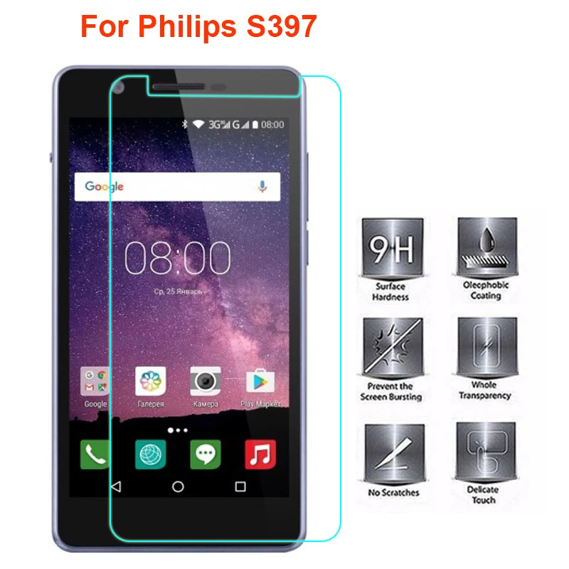 Защитное стекло для Philips S397 закаленное 5 76 дюйма Защитная пленка телефона