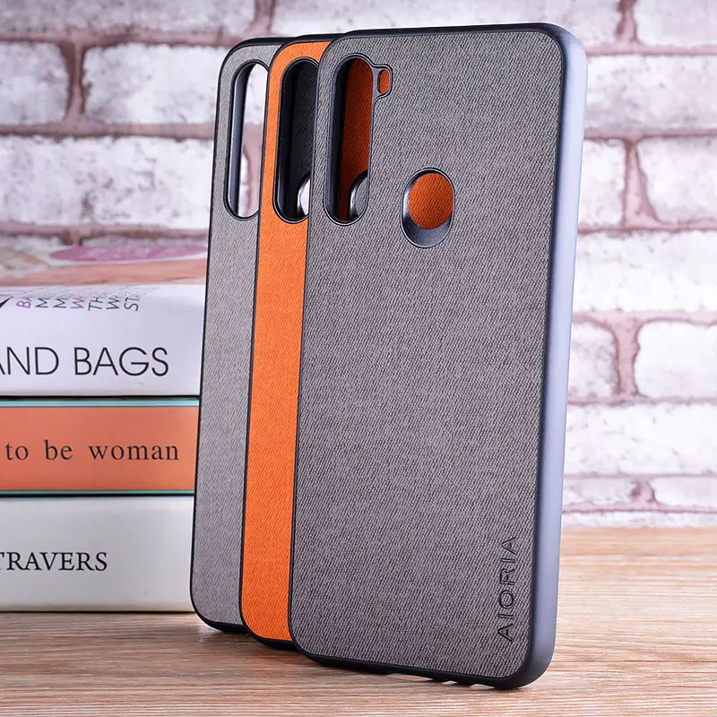 Чехол для xiaomi redmi note 8 8t роскошный чехол из текстильной кожи мягкий жесткий ТПУ