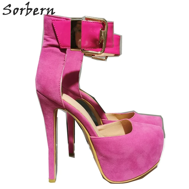 fuchsia platform heels