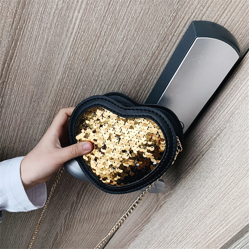 Skup Mini torebka dla dzieci serce dziecko torby listonoszki małe dziecko dziewczyna torby torebka z łańcuszkiem prezent urodzinowy księżniczka wieczorne Party torby