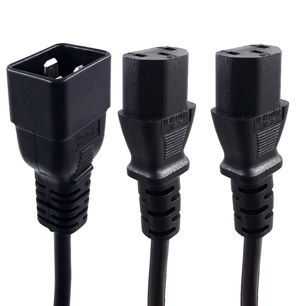 Сверхмощный сплиттер кабель питания IEC320 C20 с штекером на 2x C13 двойной женский Y 32