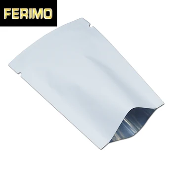 

3000Pcs/Lot White Aluminum Foil Opening Heat Seal Packaging Bag Matte Vacuum Pouch Mylar Bags Food Flat Top Package Bag