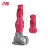 FAAK Silicone Long Dog Penis With Suction Cup Knot Dildo Gory Meat Multi Color Adult Products For Women Man Anal Sex Toys Shop 1