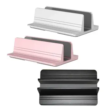

Aluminum Alloy Vertical Laptop Stand Double Desktop Stand Holder with Adjustable Dock