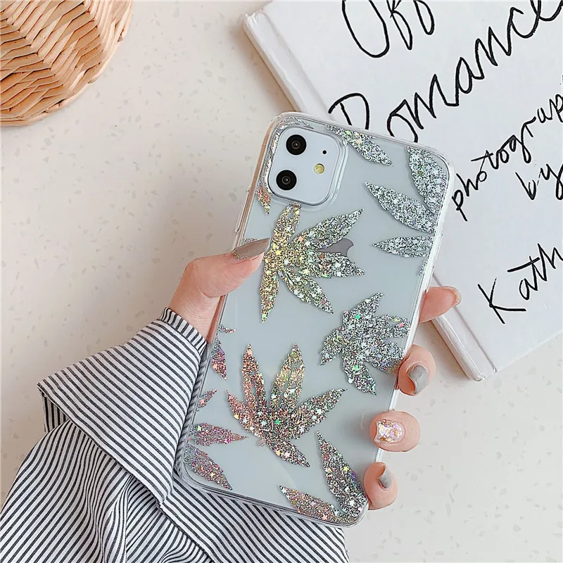Чехол для телефона moskado с покрытием в виде листа для iPhone 11 Pro Max X XR XS MAX 7 8 7 Plus, жесткая задняя крышка, художественный лист, чехол для телефона, блестящий чехол