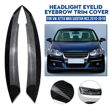 

Car Headlights Eyelids Eyebrow ABS Trim Stickers Cover for Volkswagen for VW for Jetta MK6 Sagitar NCS 2010 2011 2012 2013-2018