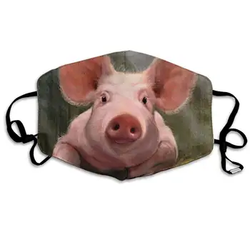 

Mouth Mask Cute Pig Print Masks - Breathable Adjustable Windproof Mouth-Muffle, Camping Running for Women and Men