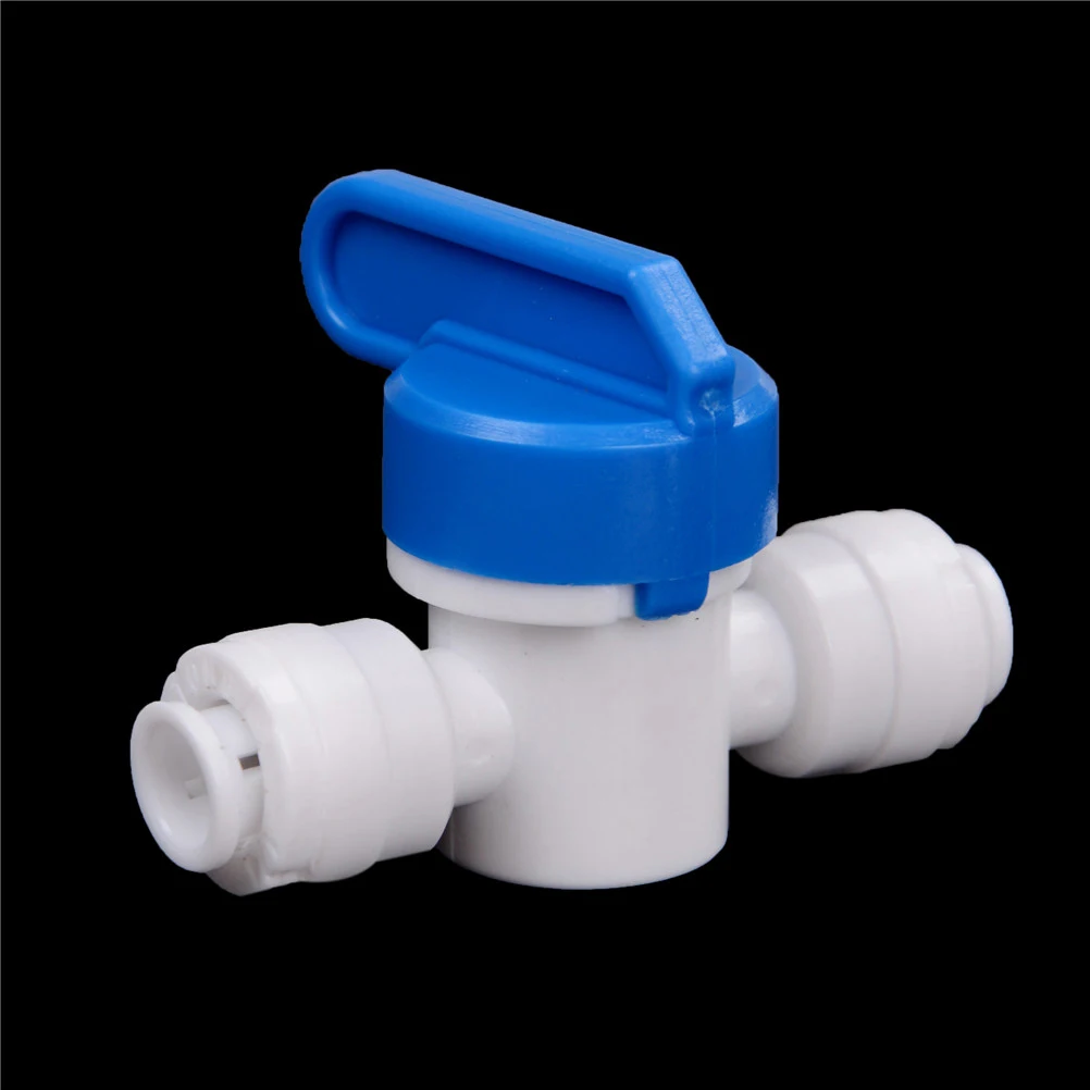 PE Pipe Fittings Hose Quick Connection Ball Valve Water Reveser Osmosis Aquarium System 1/4" - 1/4"