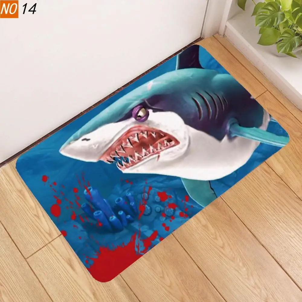 Sholisa Противоскользящий коврик для ванной с 3D принтом Акула Дельфин водопоглощающий коврик для ванной комнаты коврик для гостиной двери туалета - Цвет: Лиловый