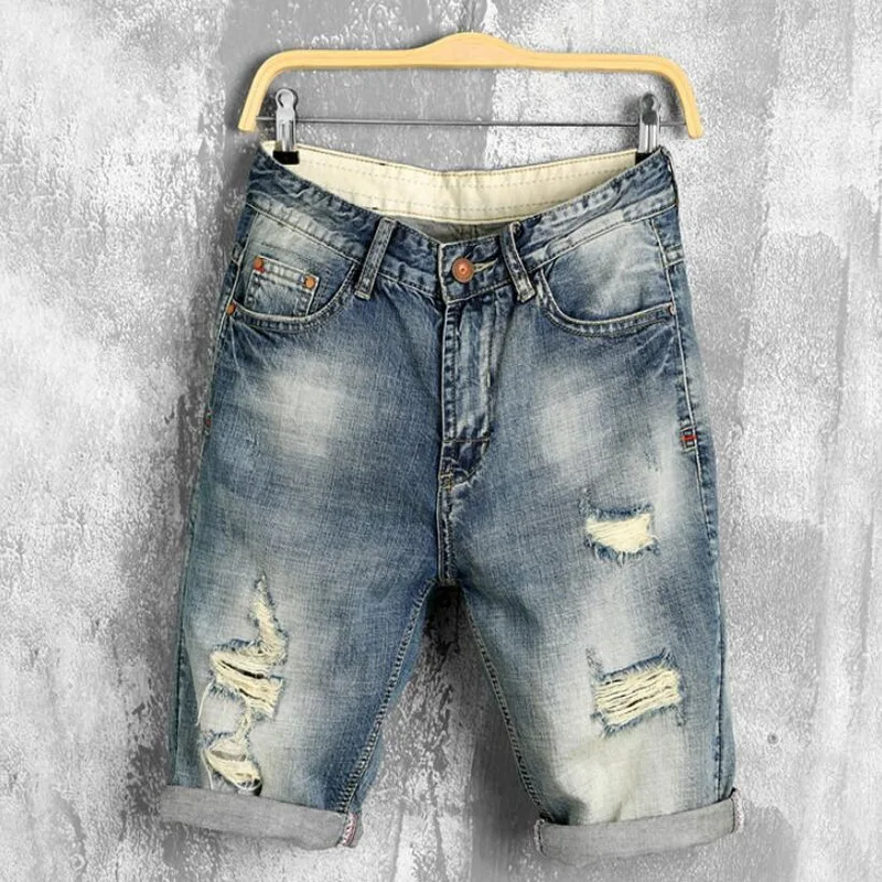 mens denim short shorts
