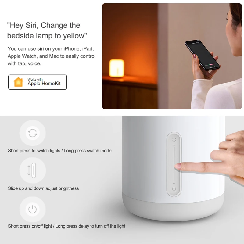 Xiaomi Mijia ночники 2 Smart стол привел ночной Bluetooth Wi Fi Touch Панель Управление mihome