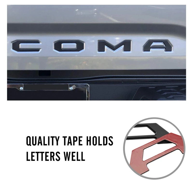 Эмблема с объемными надписями для Toyota Tacoma-(матовый черный