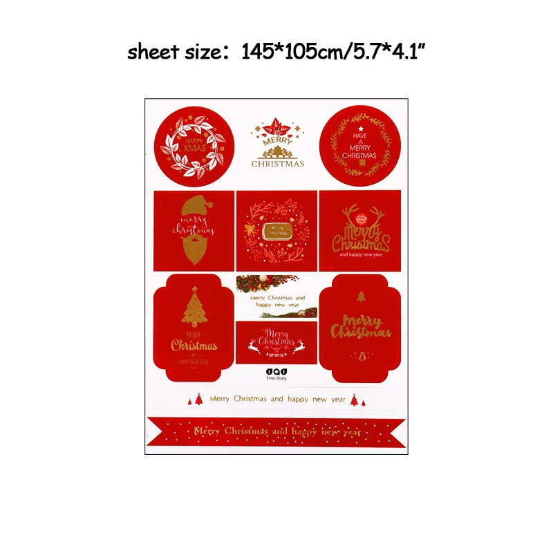 2pcs stickers-C WEIGAO милый олень дерево Подарочная коробка конфеты сумки Счастливого Рождества пакет для печенья на год рождественские вечерние подарочные пакеты пластиковые пакеты - Цвет: 2pcs stickers-C