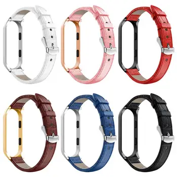 

TWISTER.CK For Mi Mi-band 3/4 PU Wrist Band Bracelet Strap+Metal Case for Mi 3 Wrist Strap Protection