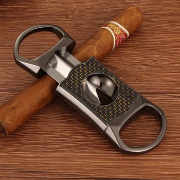 

LUBINSKI V Shaped Cigar Cutter Stainless Steel Double Blades Guillotine Cigar Cutter Metal Mini Cigar Gift Box