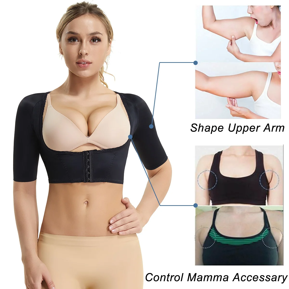 JOYSHAPER Chest Brace Up for Women Posture Corrector Shapewear Tops Compression Bra Support Vest Shaper