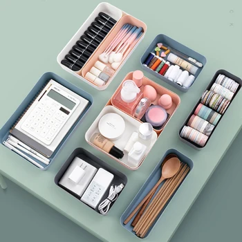 

Makeup Organizer Box Plastic Cosmetics Storage Drawers For Tableware Desktop Storage Box Kitchen Storage Organizer