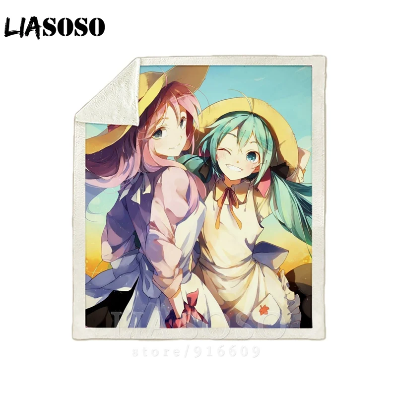 Диван-кровать с рисунком офисное Вокалоид Hatsune Miku сексуальные Harajuku набивное одеяло-покрывало детское дорожное одеяло квилт для софы A23 - Цвет: 28