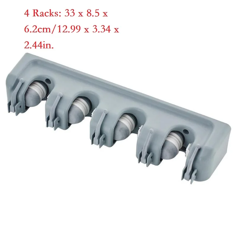 4 racks 5/4/3-х позиционный настенный держатель швабры вешалка для щеток для хранения Пластик зубная щетка отель зубная вешалка для хранения шкаф-органайзер для кухни - Цвет: 4 racks