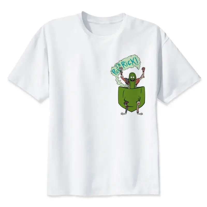 Футболка Rick and Morty мужские футболки с принтом Рик Морти Новинка забавная одежда футболки мужские белые футболки pickle rick мужские топы - Цвет: C3067g