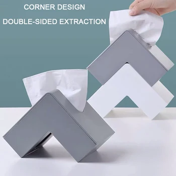 

Originality two-sided Tissue Case Container Plastic Home Car Towel Napkin Papers Bag Holder Box Case Table DecorationStorage