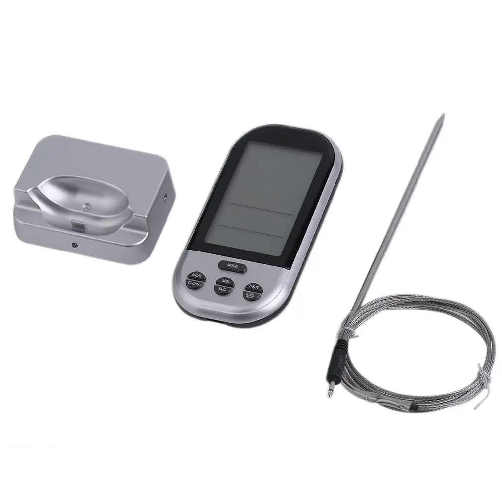 Black Wireless Digital LCD Display BBQ Thermometer Kitchen Barbecue
Probe Meat Thermometer BBQ Temperature Tool dropshipping