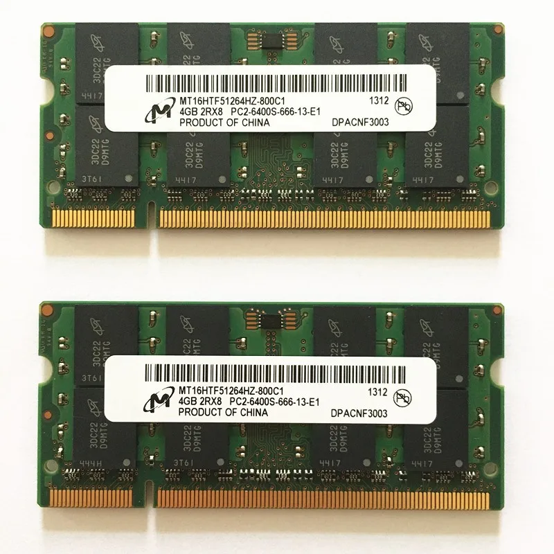 Micron 2GB 4GB 8GB PC2-6400 800MHZ DDR2 200PIN ноутбук sodimm оперативная память для компьютера |