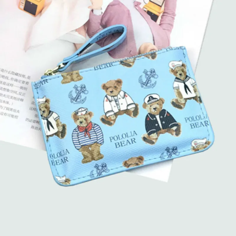 Модный женский милый короткий чехол для ключей японский и корейский кошелек