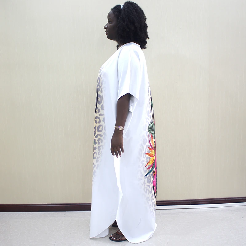 Африканская леди абайя Дубай цветочный узор одежда женская Африка Дашики платья свободный халат