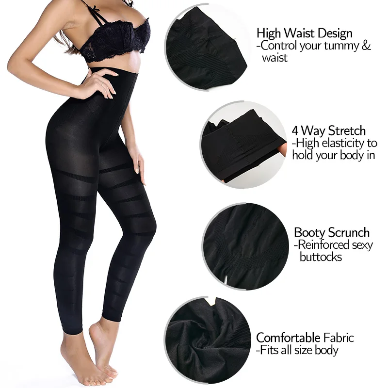 Women High Waist Leggings Tummy Control 