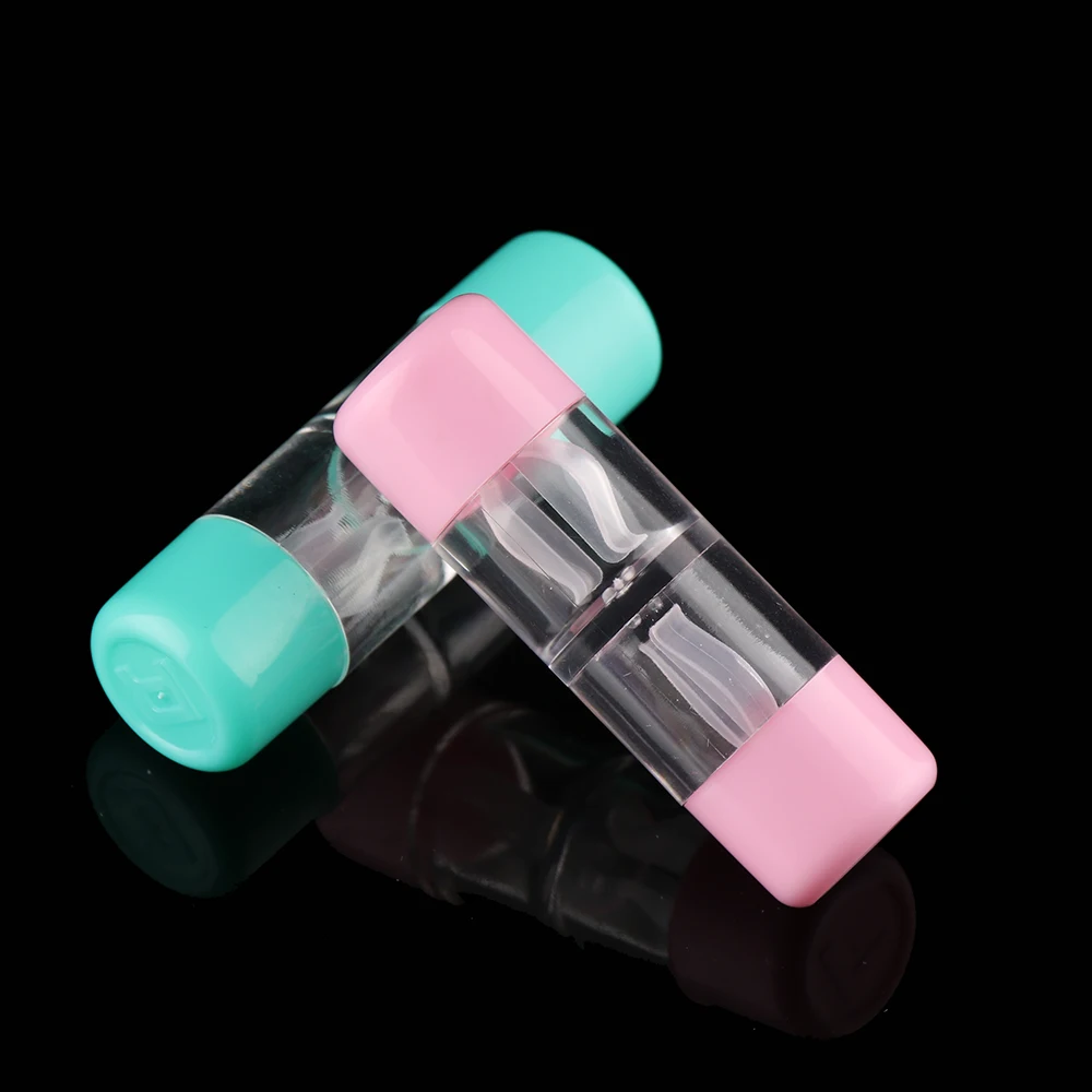 Мини модный портативный пластиковый чехол для контактных линз карамельный цвет бутылка трубка замачивания коробка очки для путешествия держатель аксессуары для очков