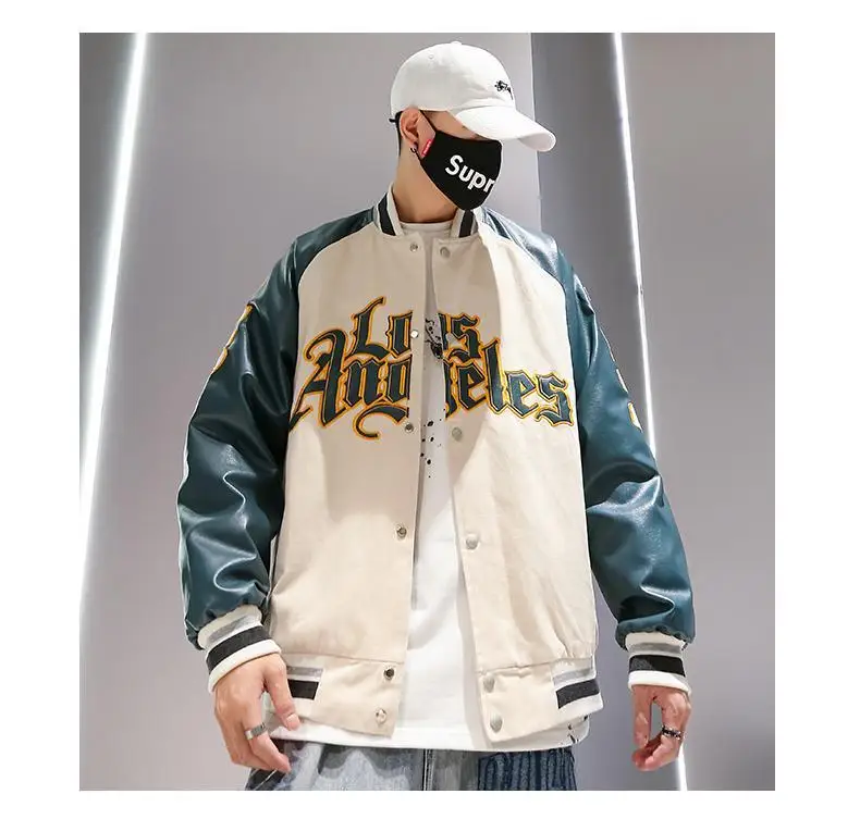 Embroidery Bomber Jacket Men Autumn University Varsity Jacket Baseball Streetwear Vintage Women's Outerwear Black Cardigan Male stylish jacket for men