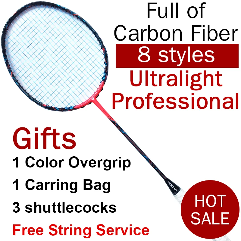 Professionele Badminton Racket Carbon Badminton Rackets Graphite Racket Lichtgewicht met String Tas Grip Shuttle Professionele Badminton Racket Carbon Badminton Rackets Graphite Racket Lichtgewicht met String Tas Grip Shuttle