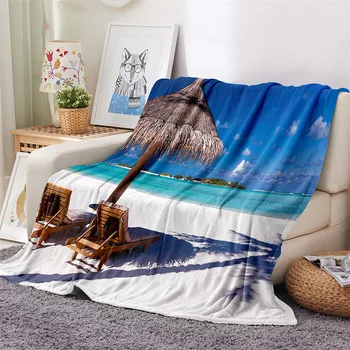 

Portable Seaside Beach Holiday Scenery Blankets and Wearable Clothes Blanket Suitable for All Seasons