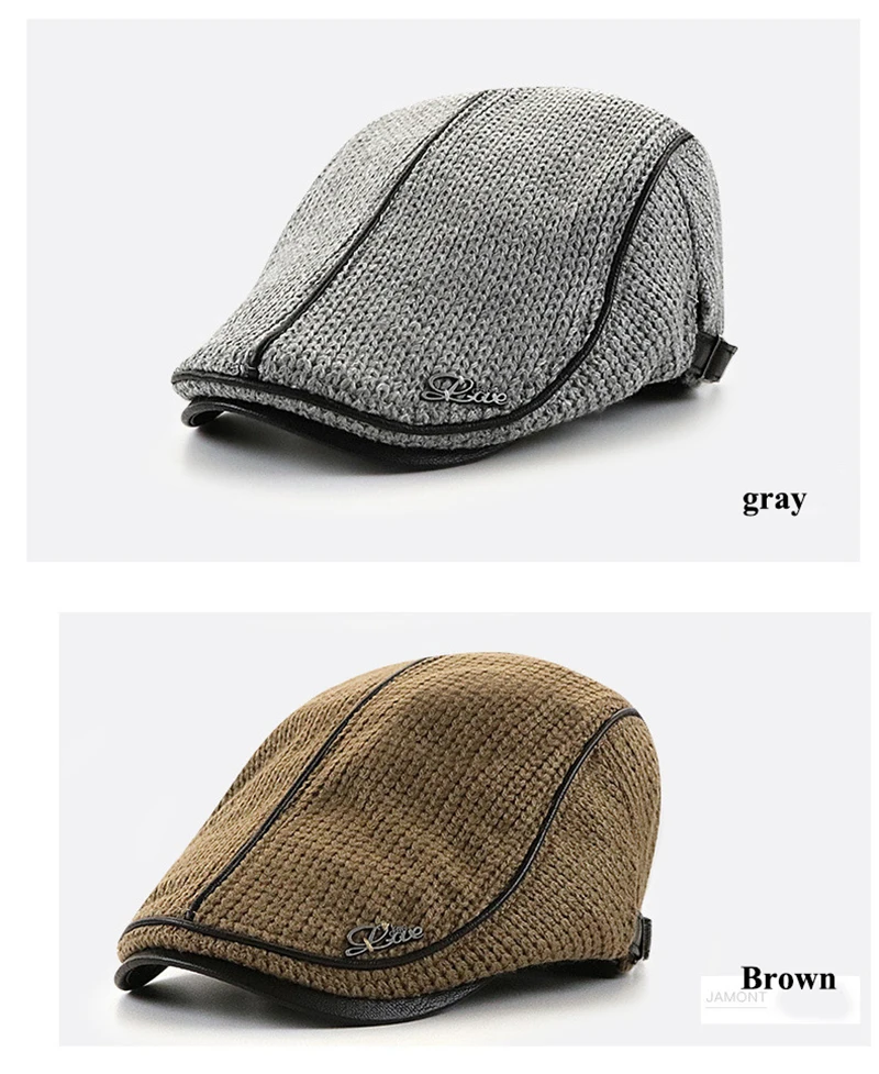 JAMONT,, высококачественный брендовый вязаный берет, Casquette Homme, кожаная плоская кепка для мужчин, Boina Hombre, козырек, шапка, Planas Snapback