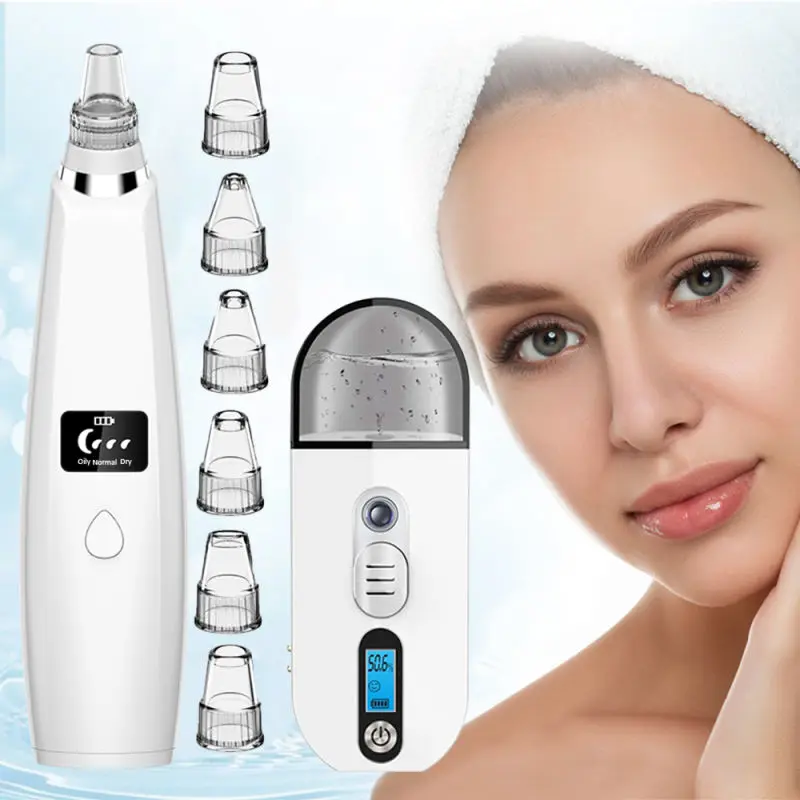 Electric Black Head Remover+Skin Moisture Meter Face Steamer Pore Acne Pimple Dot Removal Device Women Beauty Instrument | Красота и