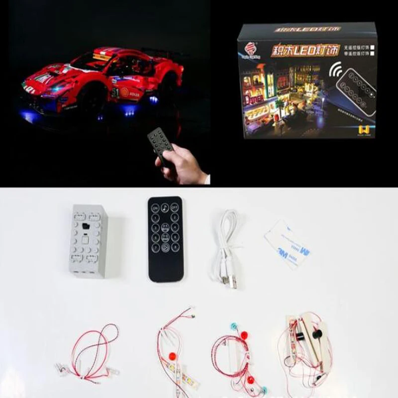 Набор со светодиодной подсветкой для конструктора lego 42125 Ferrari 488 GTE ➯ Racing #51
