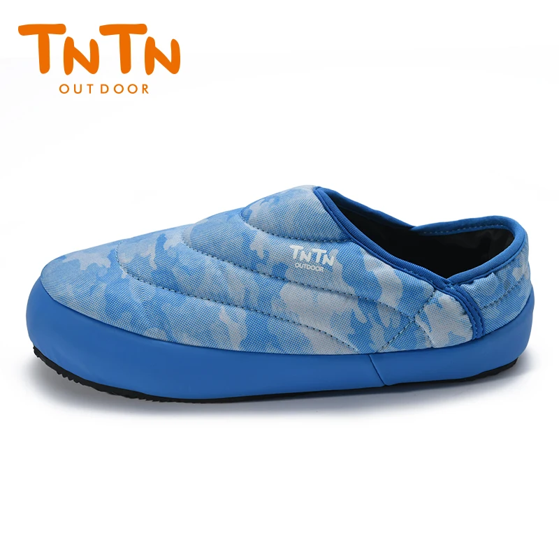 TNTN/уличная Мужская и женская теплая обувь для мужчин и женщин; зимние ботинки; тапочки для дома и офиса; повседневные садовые горки; домашняя зимняя обувь - Цвет: BLUE