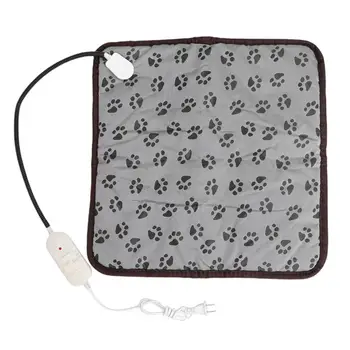 

Pet Heating Pad Electric Cat Dog Heater Bed Mat Paw Pattern Chew Resistant Cord Cushion with US Plug