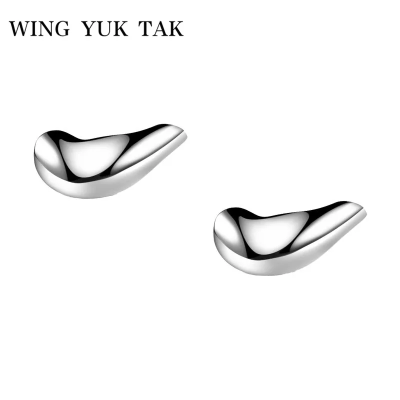 Индивидуальные блестящие металлические серьги гвоздики wing питер tak для мужчин